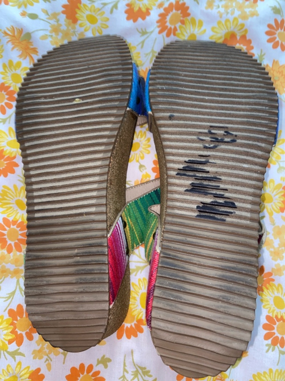 MARLEY REGGAE PLATFORM SANDALS Boutique Striped cork Summer Festival - Picture 7 of 7